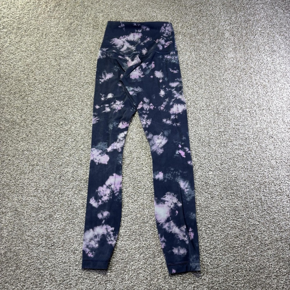 Lululemon Align High Rise Pant Pockets Diamond Dye Graphite Grey Pink Bliss 0